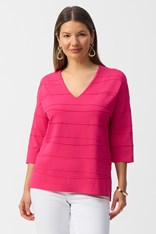TOP V NECK SWEATER SHAWNE 251923 - geranium