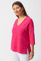 TOP V NECK SWEATER SHAWNE 251923 - geranium