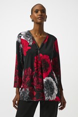 TUNIC ZIP ROBERTA 253224 - black red