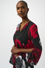 TUNIC ZIP ROBERTA 253224 - black red
