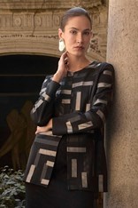 JACKET SCUBA LEATHERETTE IRENE 253929 - pewter
