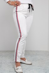 PANTS JOGGER SIDE STRIPES - white