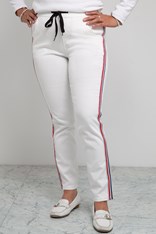 PANTS JOGGER SIDE STRIPES - white