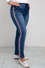 PANTS JOGGER SIDE STRIPES - blue