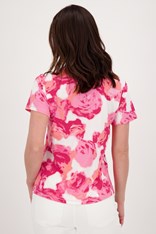 TOP TEE KATIE COTTON BLEND 407455 - pink floral