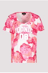 TOP TEE KATIE COTTON BLEND 407455 - pink floral