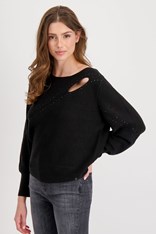 TOP CUTOUT ANDREA COTTON BLEND 807602 - black