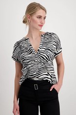 TOP V-NECK ZOE 408706 - zebra