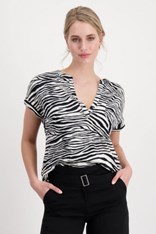 TOP V-NECK ZOE 408706 - zebra