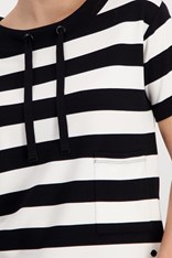 TOP SWEATER STRIPE PHILLIPA 408868 - black white