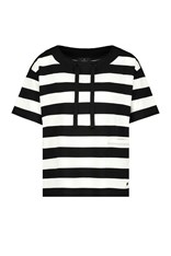 TOP SWEATER STRIPE PHILLIPA 408868 - black white