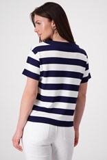 TOP SWEATER STRIPE PHILLIPA 408868 - navy white