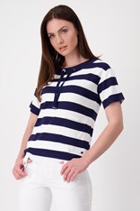 TOP SWEATER STRIPE PHILLIPA 408868 - navy white