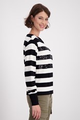 PULLOVER ERICA 808088 - black stripe