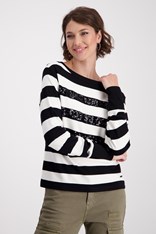 PULLOVER ERICA 808088 - black stripe