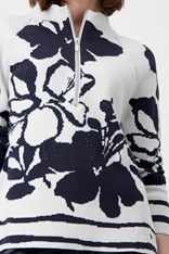 JUMPER ZIP CRYSTAL 808161 - floral canvas