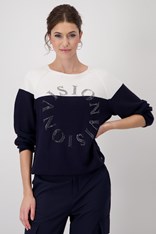 SWEATER VISION 409242 - navy white