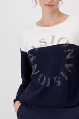 SWEATER VISION 409242 - navy white
