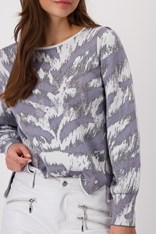 SWEATER TIGER 409295 - silver cloud