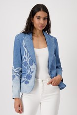 BLAZER 2 TONE FLORAL 409495 - denim