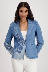 BLAZER 2 TONE FLORAL 409495 - denim