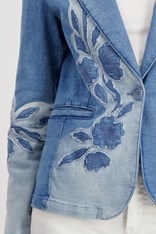 BLAZER 2 TONE FLORAL 409495 - denim