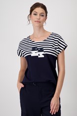 TOP TEE TONI - navy white