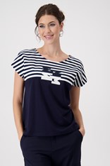 TOP TEE TONI - navy white