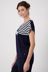 TOP TEE TONI - navy white
