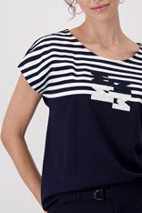 TOP TEE TONI - navy white