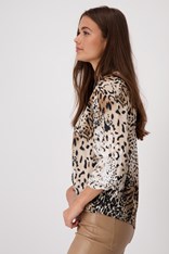 BLOUSE V NECK ISABEL - leopard