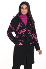 JACKET KNIT GLAMOUR 243415U - black pink