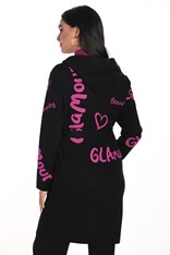 JACKET KNIT GLAMOUR 243415U - black pink