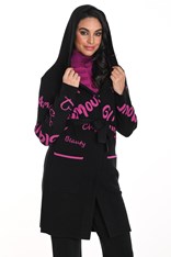 JACKET KNIT GLAMOUR 243415U - black pink