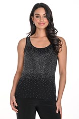 CAMI RHINESTONE STUD KNIT 243489U - black