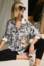 SHIRT GRAFFITI 256706U - black white