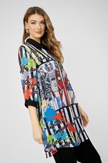 SHIRT FEMININE - black print