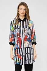 SHIRT FEMININE - black print