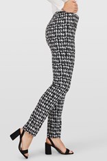 PANTS CHECK FILIGREE - black white
