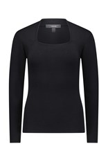 TOP KYRA KNIT 100% MERINO 9002SF - black