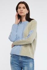 JUMPER NICOLA MERINO WOOL BLEND ZP6106 - sky