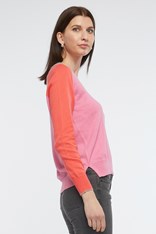 JUMPER V NECK SUE COTTON BLEND ZP6130 - musk