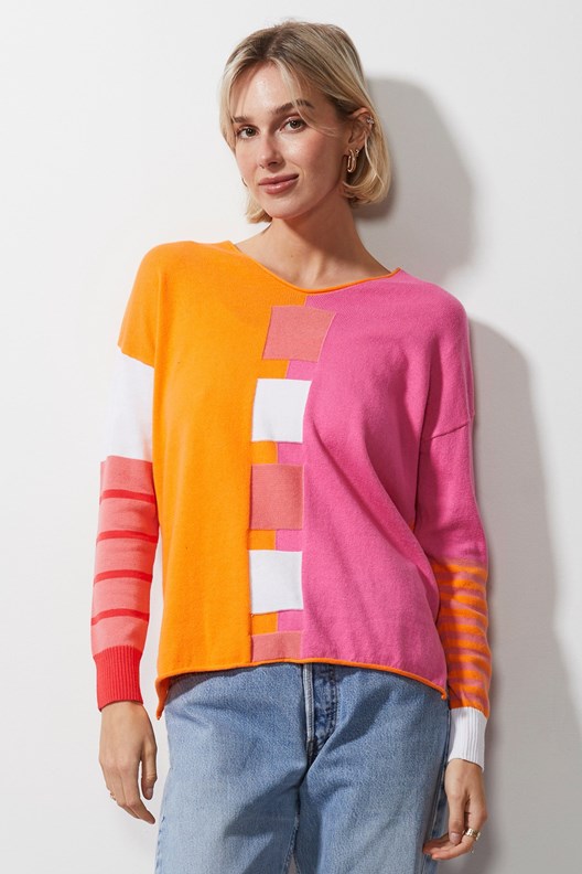 JUMPER INTARSIA SQUARES ZP6609