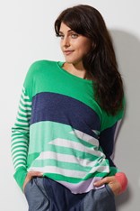 JUMPER DIAGONAL STRIPE ZP6615 - lime