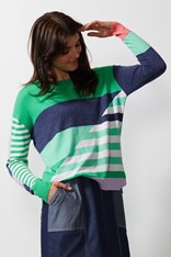 JUMPER DIAGONAL STRIPE ZP6615 - lime