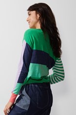 JUMPER DIAGONAL STRIPE ZP6615 - lime