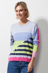 JUMPER DIAGONAL STRIPE ZP6615 - sky