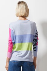 JUMPER DIAGONAL STRIPE ZP6615 - sky