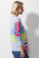 JUMPER DIAGONAL STRIPE ZP6615 - sky