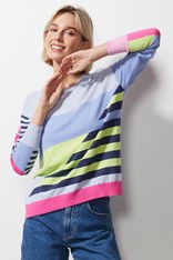 JUMPER DIAGONAL STRIPE ZP6615 - sky